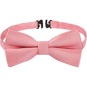 image:imageHISDERN Bow Ties for Boys Pre Tied Toddler Bow Tie Adjustable Kids Bowties Clip On Fun Patterned Bowties for Wedding PartyApink