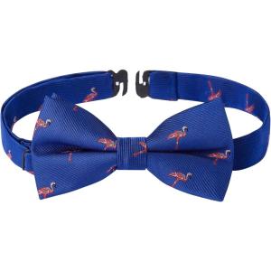 image:imageHISDERN Bow Ties for Boys Pre Tied Toddler Bow Tie Adjustable Kids Bowties Clip On Fun Patterned Bowties for Wedding PartyBlue3