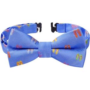 image:imageHISDERN Bow Ties for Boys Pre Tied Toddler Bow Tie Adjustable Kids Bowties Clip On Fun Patterned Bowties for Wedding PartyBlueflipflop