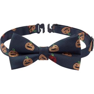 image:imageHISDERN Bow Ties for Boys Pre Tied Toddler Bow Tie Adjustable Kids Bowties Clip On Fun Patterned Bowties for Wedding PartyNavy Bluepumpkin