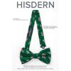 image:imageHISDERN Christmas Mens Bow Ties Set Holiday Festival Bow Tie and Pocket Square Set with Gift Box Bow Ties for Men PretiedGreen  Christmas Santa  Xmas Tree