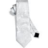 image:imageHISDERN Paisley Ties for Men Solid Tie Handkerchief Floral Mens Necktie amp Pocket Square Set Wedding Classic Mens TiesA2silver White