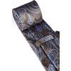 image:imageHISDERN Paisley Ties for Men Solid Tie Handkerchief Floral Mens Necktie amp Pocket Square Set Wedding Classic Mens TiesBrownnavy