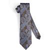 image:imageHISDERN Paisley Ties for Men Solid Tie Handkerchief Floral Mens Necktie amp Pocket Square Set Wedding Classic Mens TiesBrownnavy