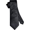 image:imageHISDERN Paisley Ties for Men Solid Tie Handkerchief Floral Mens Necktie amp Pocket Square Set Wedding Classic Mens TiesD1black