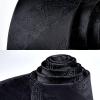 image:imageHISDERN Paisley Ties for Men Solid Tie Handkerchief Floral Mens Necktie amp Pocket Square Set Wedding Classic Mens TiesD2black