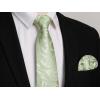 image:imageHISDERN Paisley Ties for Men Solid Tie Handkerchief Floral Mens Necktie amp Pocket Square Set Wedding Classic Mens TiesE10sage Green