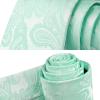 image:imageHISDERN Paisley Ties for Men Solid Tie Handkerchief Floral Mens Necktie amp Pocket Square Set Wedding Classic Mens TiesE12aqua