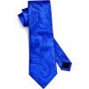 image:imageHISDERN Paisley Ties for Men Solid Tie Handkerchief Floral Mens Necktie amp Pocket Square Set Wedding Classic Mens TiesE2royal Blue