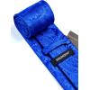 image:imageHISDERN Paisley Ties for Men Solid Tie Handkerchief Floral Mens Necktie amp Pocket Square Set Wedding Classic Mens TiesE2royal Blue