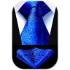 image:imageHISDERN Paisley Ties for Men Solid Tie Handkerchief Floral Mens Necktie amp Pocket Square Set Wedding Classic Mens TiesE2royal Blue