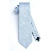 image:imageHISDERN Paisley Ties for Men Solid Tie Handkerchief Floral Mens Necktie amp Pocket Square Set Wedding Classic Mens TiesE2sky Blue
