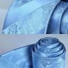 image:imageHISDERN Paisley Ties for Men Solid Tie Handkerchief Floral Mens Necktie amp Pocket Square Set Wedding Classic Mens TiesE5light Blue