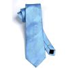 image:imageHISDERN Paisley Ties for Men Solid Tie Handkerchief Floral Mens Necktie amp Pocket Square Set Wedding Classic Mens TiesE5light Blue