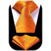 image:imageHISDERN Paisley Ties for Men Solid Tie Handkerchief Floral Mens Necktie amp Pocket Square Set Wedding Classic Mens TiesF2orange
