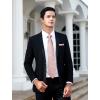 image:imageHISDERN Paisley Ties for Men Solid Tie Handkerchief Floral Mens Necktie amp Pocket Square Set Wedding Classic Mens TiesG4 Blush Pink