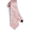 image:imageHISDERN Paisley Ties for Men Solid Tie Handkerchief Floral Mens Necktie amp Pocket Square Set Wedding Classic Mens TiesG4 Blush Pink