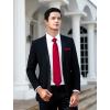 image:imageHISDERN Paisley Ties for Men Solid Tie Handkerchief Floral Mens Necktie amp Pocket Square Set Wedding Classic Mens TiesH1crimson Red