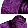 image:imageHISDERN Paisley Ties for Men Solid Tie Handkerchief Floral Mens Necktie amp Pocket Square Set Wedding Classic Mens TiesI1purple Plum