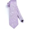 image:imageHISDERN Paisley Ties for Men Solid Tie Handkerchief Floral Mens Necktie amp Pocket Square Set Wedding Classic Mens TiesI4 Lavender