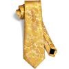 image:imageHISDERN Paisley Ties for Men Solid Tie Handkerchief Floral Mens Necktie amp Pocket Square Set Wedding Classic Mens TiesJ2yellow