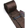 image:imageHISDERN Paisley Ties for Men Solid Tie Handkerchief Floral Mens Necktie amp Pocket Square Set Wedding Classic Mens TiesL2brown
