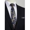 image:imageHISDERN Paisley Ties for Men Solid Tie Handkerchief Floral Mens Necktie amp Pocket Square Set Wedding Classic Mens TiesNavygold
