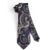 image:imageHISDERN Paisley Ties for Men Solid Tie Handkerchief Floral Mens Necktie amp Pocket Square Set Wedding Classic Mens TiesNavygold