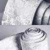 image:imageHISDERN Paisley Ties for Men Solid Tie Handkerchief Floral Mens Necktie amp Pocket Square Set Wedding Classic Mens TiesO2white