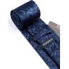 image:imageHISDERN Paisley Ties for Men Solid Tie Handkerchief Floral Mens Necktie amp Pocket Square Set Wedding Classic Mens TiesR2navy Blue