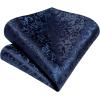 image:imageHISDERN Paisley Ties for Men Solid Tie Handkerchief Floral Mens Necktie amp Pocket Square Set Wedding Classic Mens TiesR2navy Blue