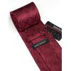 image:imageHISDERN Ties for Men Formal Business Plaid Checked Mens Ties and Pocket Square Set Classic Wedding Necktie HandkerchiefA9red Maroon