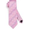 image:imageHISDERN Ties for Men Formal Business Plaid Checked Mens Ties and Pocket Square Set Classic Wedding Necktie HandkerchiefC1pink
