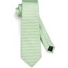 image:imageHISDERN Ties for Men Formal Business Plaid Checked Mens Ties and Pocket Square Set Classic Wedding Necktie HandkerchiefC5sage Greenchecked