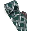 image:imageHISDERN Ties for Men Formal Business Plaid Checked Mens Ties and Pocket Square Set Classic Wedding Necktie HandkerchiefC7greenWhite