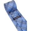 image:imageHISDERN Ties for Men Formal Business Plaid Checked Mens Ties and Pocket Square Set Classic Wedding Necktie HandkerchiefD2blue