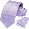 image:imageHISDERN Ties for Men Formal Business Plaid Checked Mens Ties and Pocket Square Set Classic Wedding Necktie HandkerchiefD3lalic