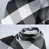 image:imageHISDERN Ties for Men Formal Business Plaid Checked Mens Ties and Pocket Square Set Classic Wedding Necktie HandkerchiefE1black