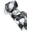 image:imageHISDERN Ties for Men Formal Business Plaid Checked Mens Ties and Pocket Square Set Classic Wedding Necktie HandkerchiefE1black