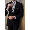 image:imageHISDERN Ties for Men Formal Business Plaid Checked Mens Ties and Pocket Square Set Classic Wedding Necktie HandkerchiefE1black