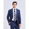 image:imageHISDERN Ties for Men Formal Business Plaid Checked Mens Ties and Pocket Square Set Classic Wedding Necktie HandkerchiefE1blue