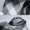 image:imageHISDERN Ties for Men Formal Business Plaid Checked Mens Ties and Pocket Square Set Classic Wedding Necktie HandkerchiefE1grey