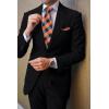 image:imageHISDERN Ties for Men Formal Business Plaid Checked Mens Ties and Pocket Square Set Classic Wedding Necktie HandkerchiefE1orange