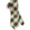 image:imageHISDERN Ties for Men Formal Business Plaid Checked Mens Ties and Pocket Square Set Classic Wedding Necktie HandkerchiefE1yellow