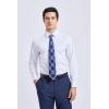 image:imageHISDERN Ties for Men Formal Business Plaid Checked Mens Ties and Pocket Square Set Classic Wedding Necktie HandkerchiefE2blue