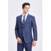 image:imageHISDERN Ties for Men Formal Business Plaid Checked Mens Ties and Pocket Square Set Classic Wedding Necktie HandkerchiefE2blue