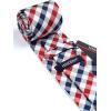 image:imageHISDERN Ties for Men Formal Business Plaid Checked Mens Ties and Pocket Square Set Classic Wedding Necktie HandkerchiefE2red Navy
