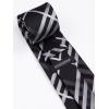 image:imageHISDERN Ties for Men Formal Business Plaid Checked Mens Ties and Pocket Square Set Classic Wedding Necktie HandkerchiefF2black