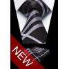 image:imageHISDERN Ties for Men Formal Business Plaid Checked Mens Ties and Pocket Square Set Classic Wedding Necktie HandkerchiefF2black