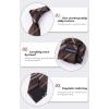 image:imageHISDERN Ties for Men Formal Business Plaid Checked Mens Ties and Pocket Square Set Classic Wedding Necktie HandkerchiefF2brown